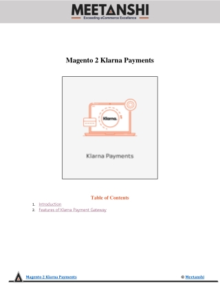 Magento 2 Klarna Payments