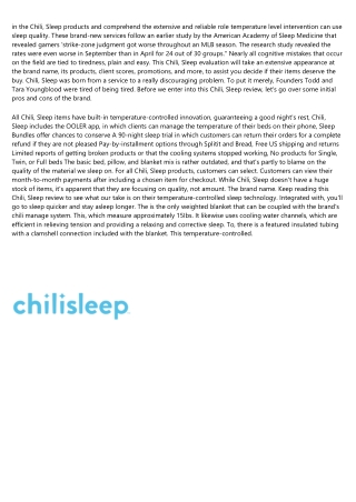 Chilisleep - Home - Facebook