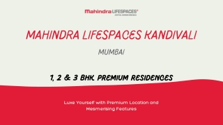 Mahindra Lifespaces Kandivali East Mumbai E-Brochure