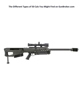 The Different Types of 50 Cals You Might Find on GunBroker.com