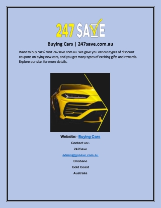 Buying Cars | 247save.com.au