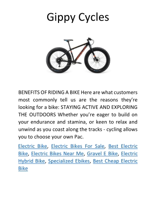 Electric Bikes Near Me