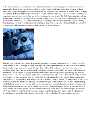Chilisleep Cube Sleep System - Me And We Zones ...