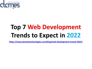 Top 7 Web Development Trends to Expect in 2022