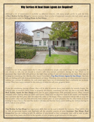 Why Services of Real Estate Agents Are Required?