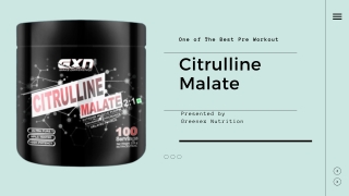 Buy Citrulline Malate Online to Increase Sports Performance | GXN