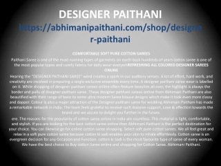 Designer Saree | Designer Paithani Saree Online Shopping For Wedding | Abhimani