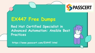 Red Hat Ansible EX447 Dumps
