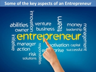 Some of the key aspects of an Entrepreneur