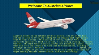 Austrian Airlines Manage Booking  1-866-579-8033