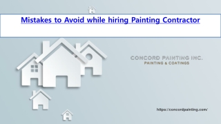 Mistakes to Avoid while hiring Painting Contractor