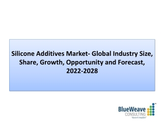 Silicone Additives Market Forecast 2022-2028