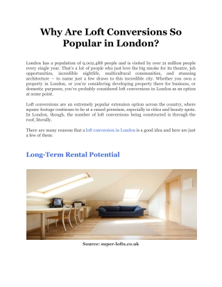 Why Are Loft Conversions So Popular in London_