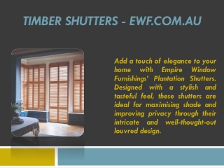 Timber Shutters - ewf.com.au