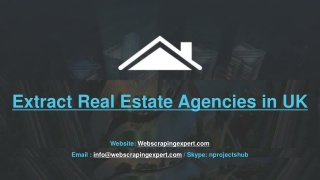 Extract Real Estate Agencies in UK