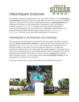 Vakantiepark Ardennen