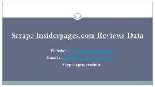 Scrape Insiderpages.com Reviews Data