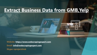 Extract Business Data from GMB,Yelp