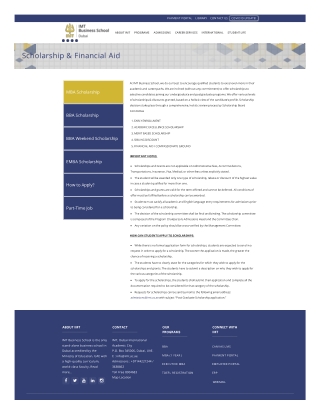 Scholarship & Financial Aid - Nurturing #NextGenLeaders - IMT Business School