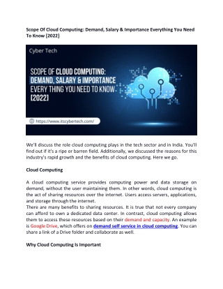 Scope Of Cloud Computing Demand, Salary &amp Importance Everything You Need