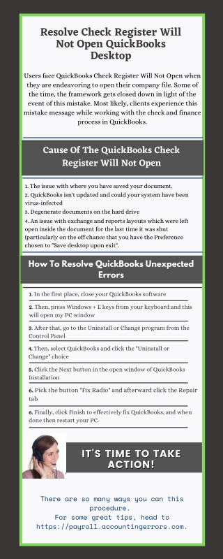 Simple Way to Fix QuickBooks Check Register Will Not Open