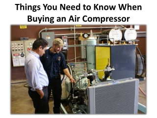 Some 6 many different types of air compressors