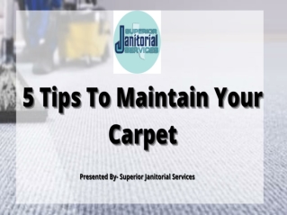 5 Tips To Maintain Your Carpet