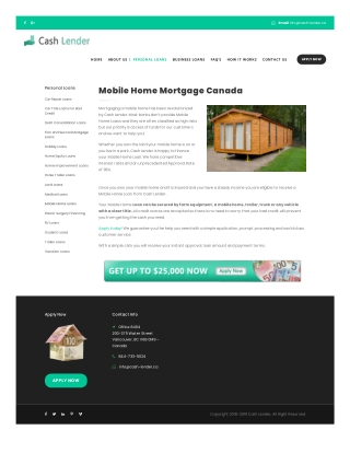 Mobile Home Mortgage Canada
