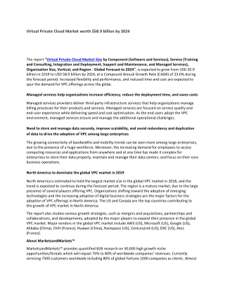 Virtual Private Cloud Market worth $58.9 billion by 2024