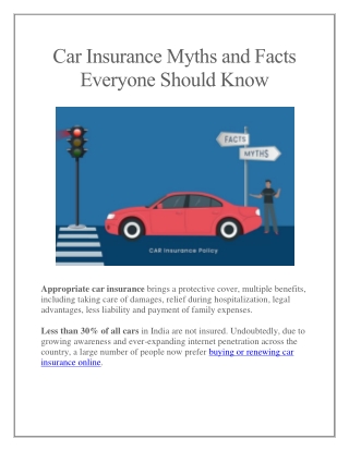 Car Insurance Myths And Facts Everyone Should Know