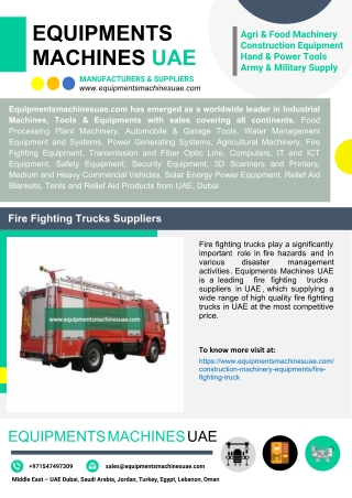 Fire Fighting Trucks Suppliers