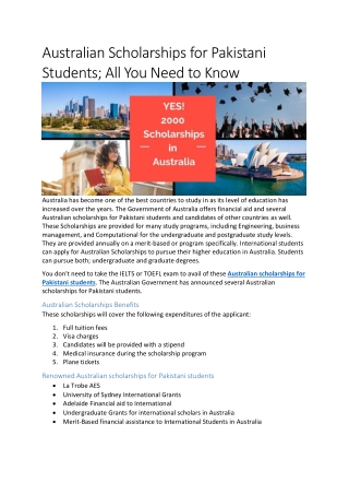 Australia has become one of the best countries to study in as its level of educa