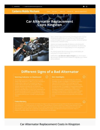 Car Alternator Replacement Costs in Kingston