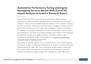Automotive Performance Tuning & Engine Remapping Services Market
