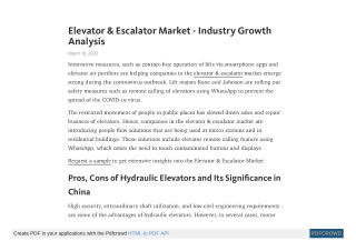 Elevator & Escalator Market to expand at a CAGR of 7% | 2021-2031
