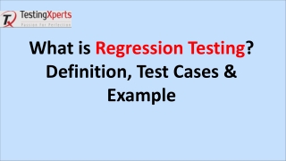 What is Regression Testing Definition, Test Cases & Example