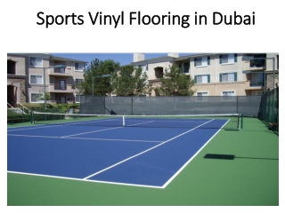 Sports Vinyl Flooring in Dubai
