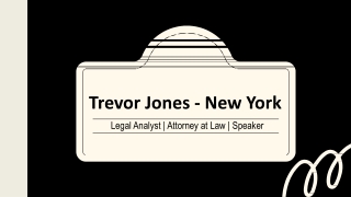 Trevor Jones - New York - An Excellent Strategist