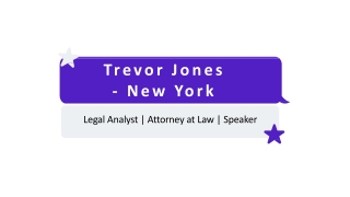 Trevor Jones - New York - Hardworking and Dedicated Professional