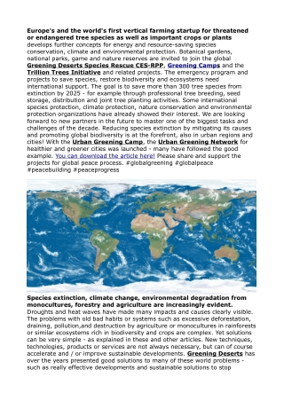 Global Greening Deserts Trillion Trees Initiative Climate Emergency_ Peace Building and Species Rescue 10-03-2022