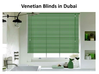 Venetian Blinds in Dubai
