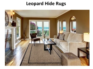 Leopard hide rugs