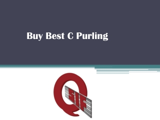 Buy Best C Purling - www.qatarsteelfactory.com