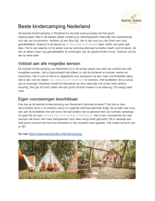 Beste kindercamping Nederland