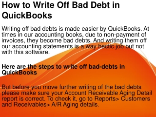 How to Write Off Bad Debt in QuickBooks