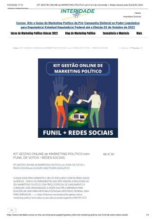 KIT GESTÃO ONLINE de MARKETING POLÍTICO com Funil de Conversão   Redes Sociais para ELEIÇÃO 2022