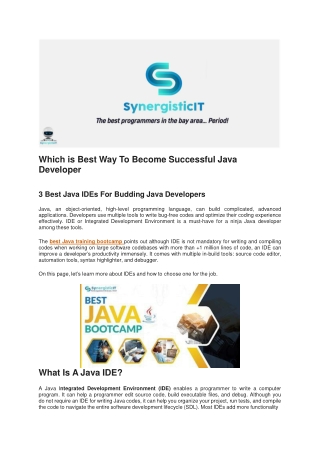 Best Java Bootcamp