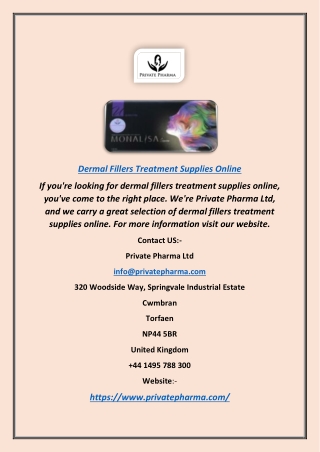 Shop for Dermal Fillers & Treatment Supplies Online