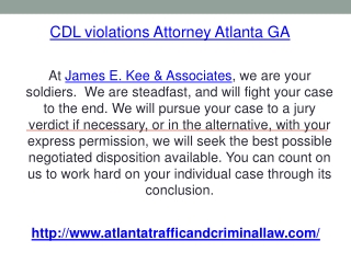 CDL violations Attorney Atlanta GA