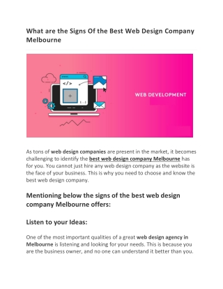 Best Web Design Company Melbourne